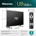 Hisense 75-inch U8K Series Mini-LED UHD Smart TV | 75U8K
