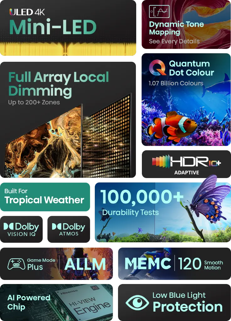 Hisense 75-inch U6N-Pro ULED Smart LED TV | 75U6NPRO