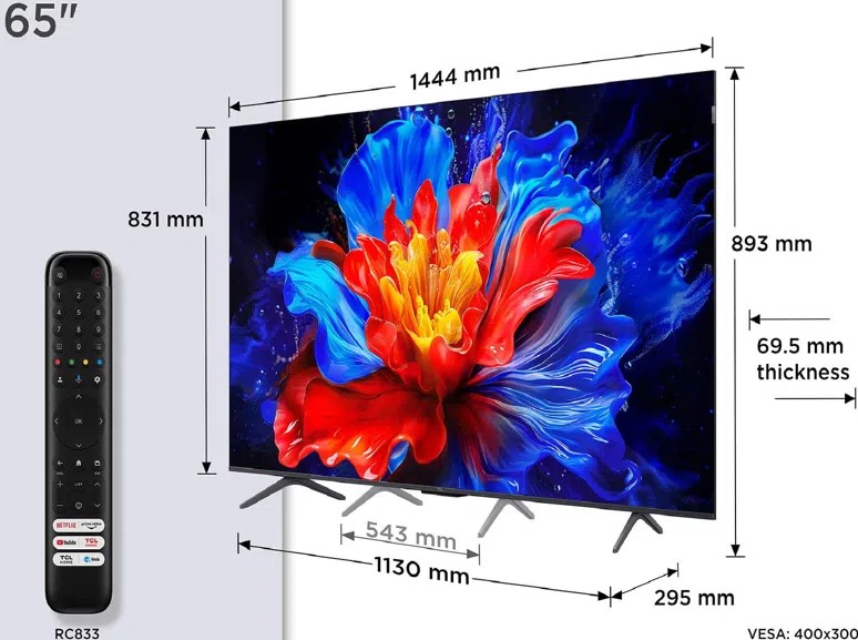 TCL 98-inch C655 Series QLED Pro UHD Google Smart TV | 98C655