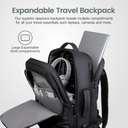 LB310 BACKPACK PU TRAVEL EXPEND BLACK