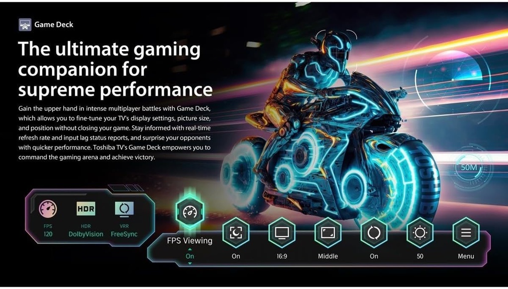 Toshiba 55 inch Z670MN QLED with HDR & Dolby Atmos Gaming Smart TV | 55Z670MN