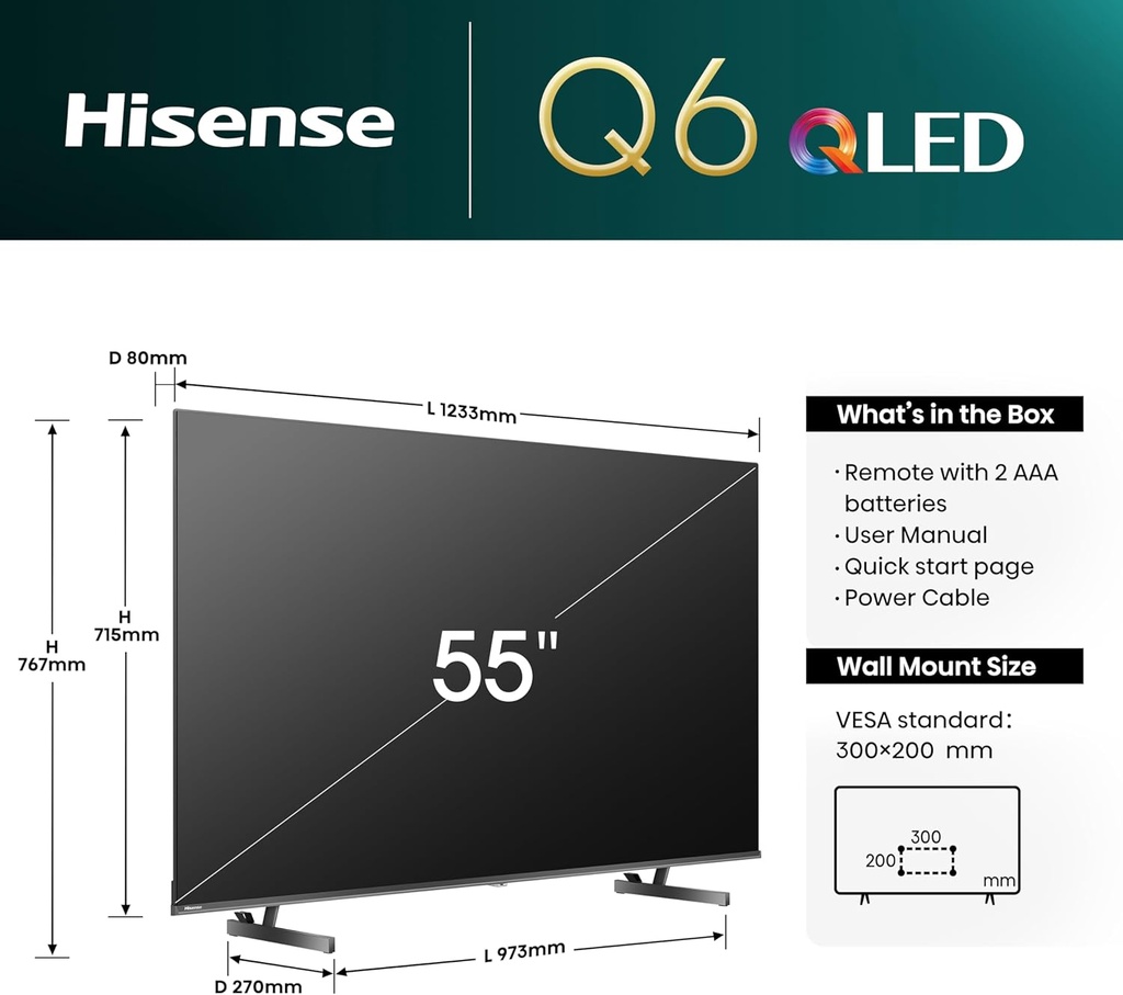 Hisense 65-Inch E7N_PRO QLED 144Hz LED TV | 65E7N_PRO