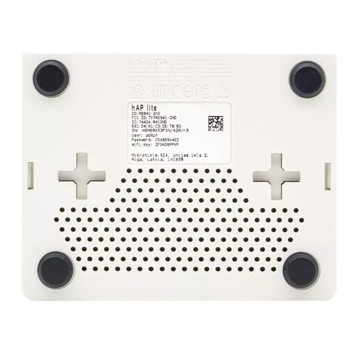 MikroTik hAP Lite 4 Port Ethernet 300Mbps WiFi 4 Router | RB941-2nD