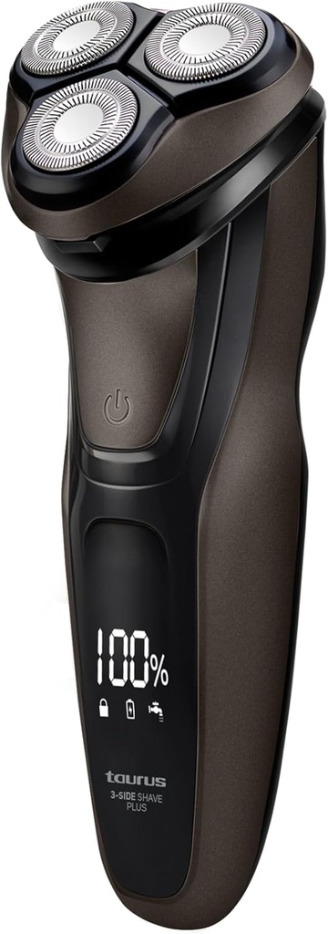 Taurus Cordless Brown 5V Wet and Dry 3 Head Digital Shaver | 903539