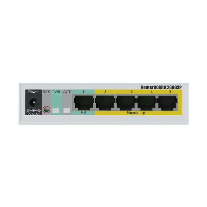 MikroTik SwOS Smart Switch 5 Port Gigabit 1SFP PoE Out | CSS106-1G-4P-1S