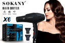 Sokany Salon Profesional Quick Drying Black Hairdryer 2200w | CSY-SKX6