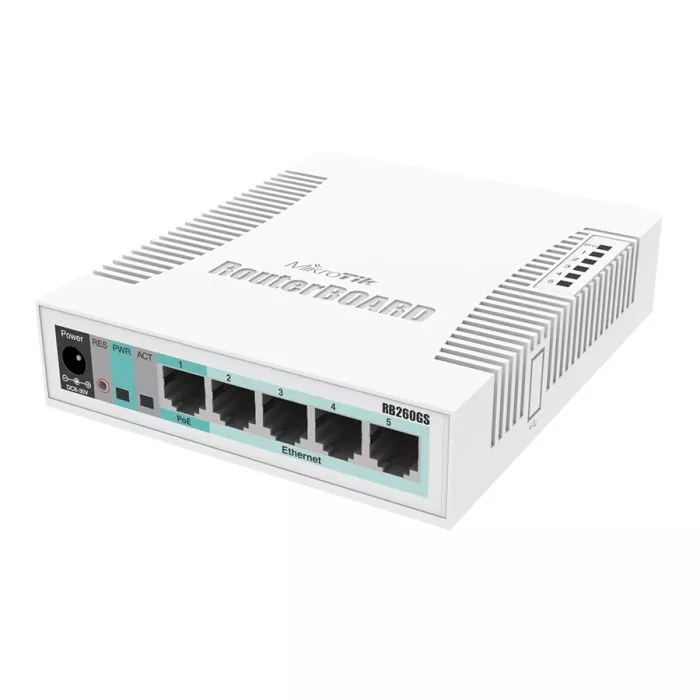 MikroTik SwOS Smart Switch 5 Port Gigabit 1SFP | CSS106-5G-1S