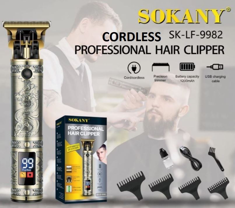 Sokany Professional Cordless Dragon Design Hair Trimmer | CSY-SK-LF-9982