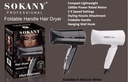 Sokany Foldable Mini Hair Dryer White | CSY-SK-3666WH