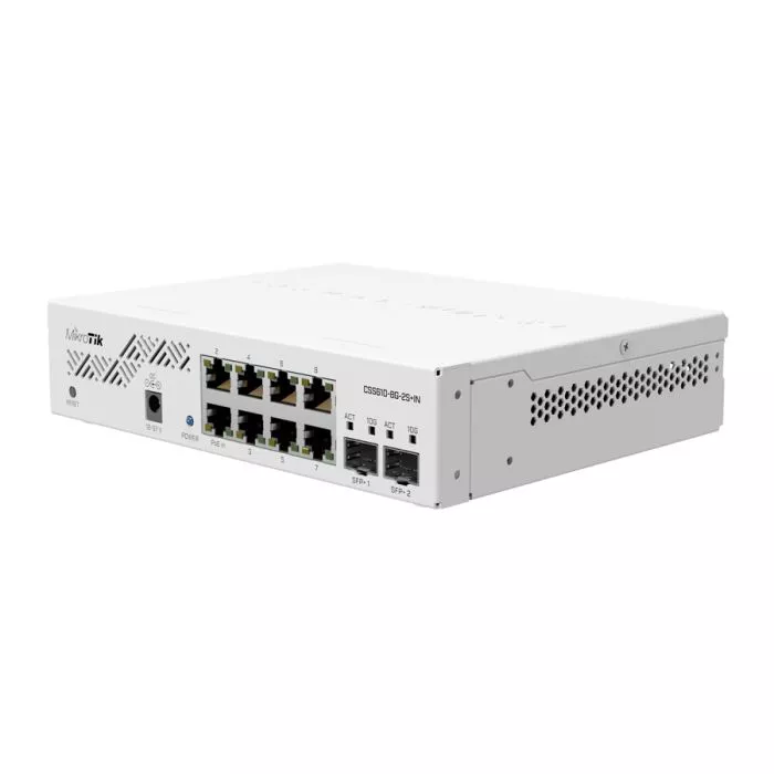 MikroTik SwOS Smart Switch 8 Port Gigabit 2SFP+ PoE Input | CSS610-8G-2S+IN