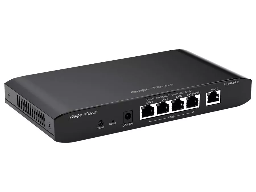 Reyee 5 Port Gigabit 2 WAN 4 PoE 54W Cloud Router | RG-EG105G-P