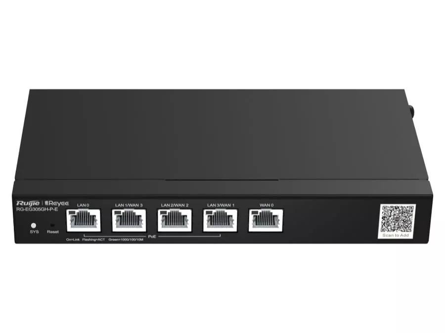 Reyee 5 Port Gigabit 4 WAN 4 PoE 60W Cloud Router | RG-EG305GH-P-E