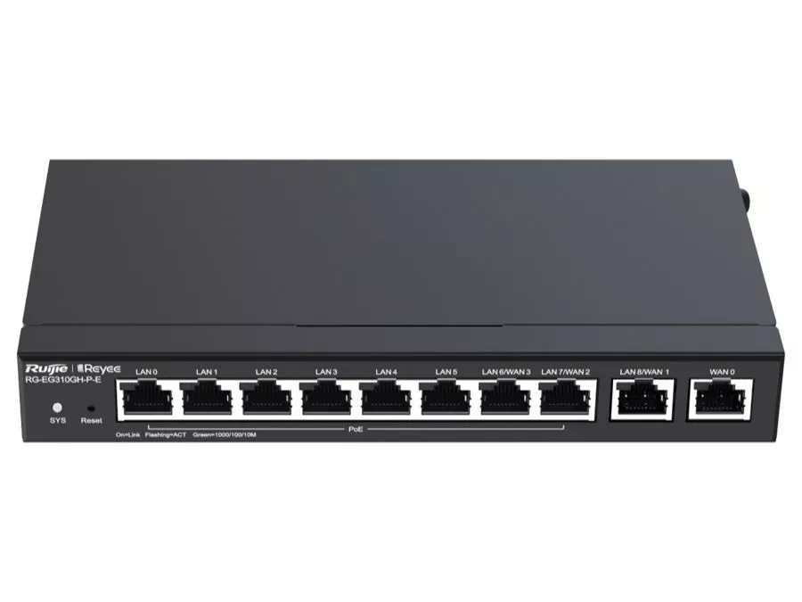 Reyee 10 Port Gigabit 4 WAN 8 PoE 110W Cloud Router | RG-EG310GH-P-E