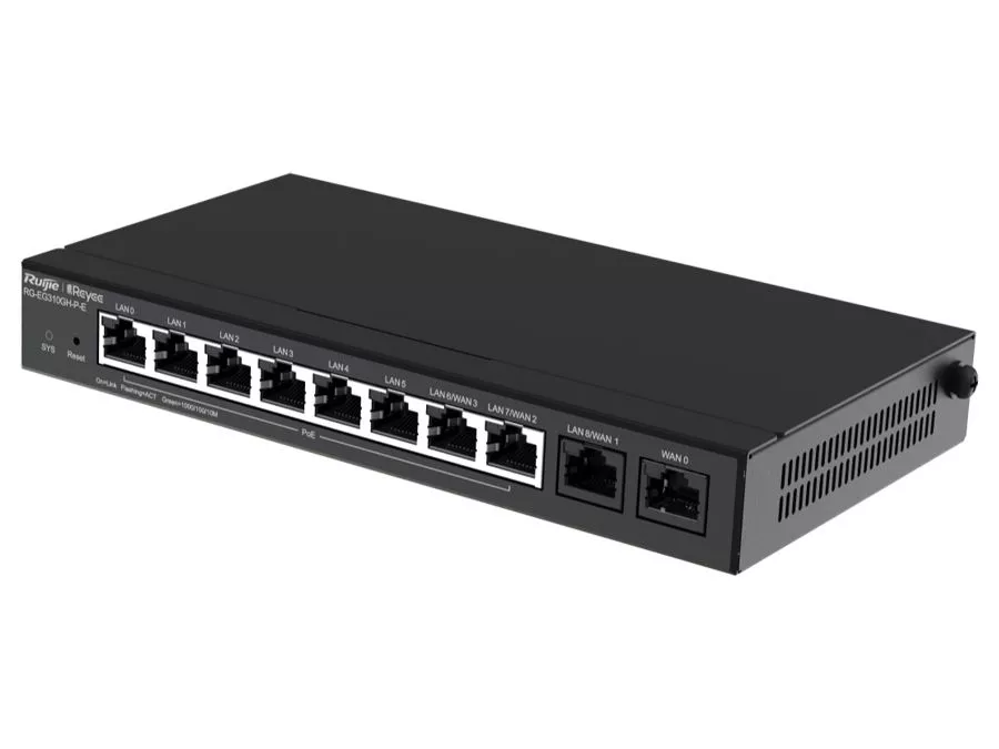 Reyee 10 Port Gigabit 4 WAN 8 PoE 110W Cloud Router | RG-EG310GH-P-E