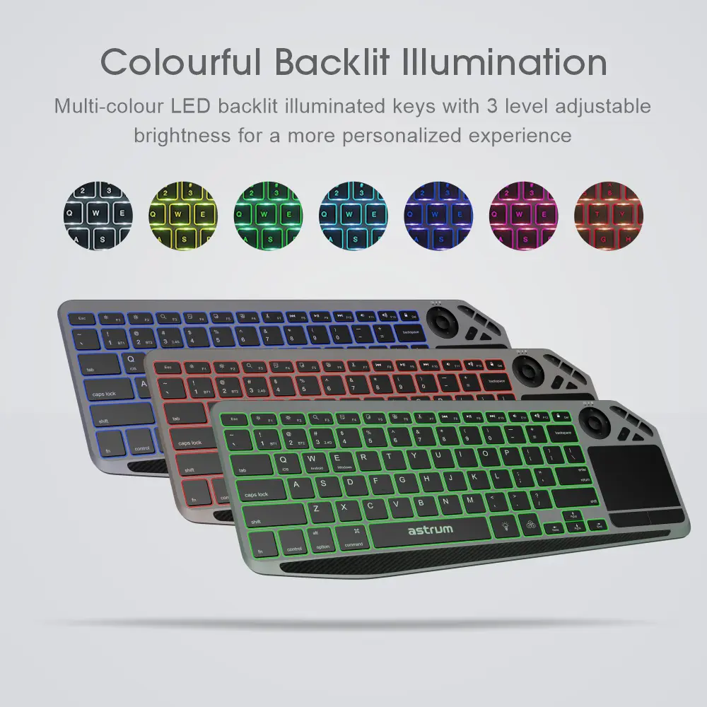 Astrum Multi Mode Wireless Keyboard + Touchpad – KT210
