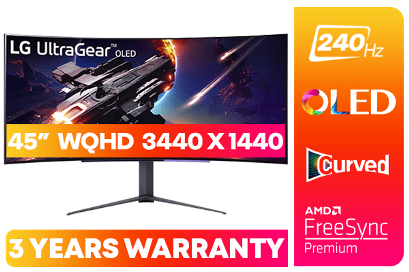 LGE45GR95QE LG 45'' UltraGear™ OLED Curved Gaming Monitor WQHD 240Hz 