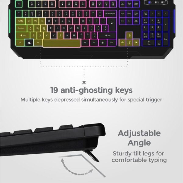 KG200 Slim Backlit Wired Gaming Keyboard