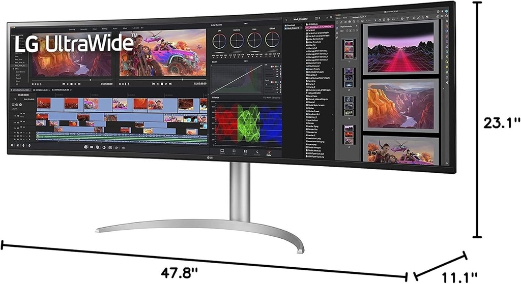 LG 49 inch WQ95C Series UltraWide WQHD Curved Gaming Monitor |  49WQ95C-WE.AFB