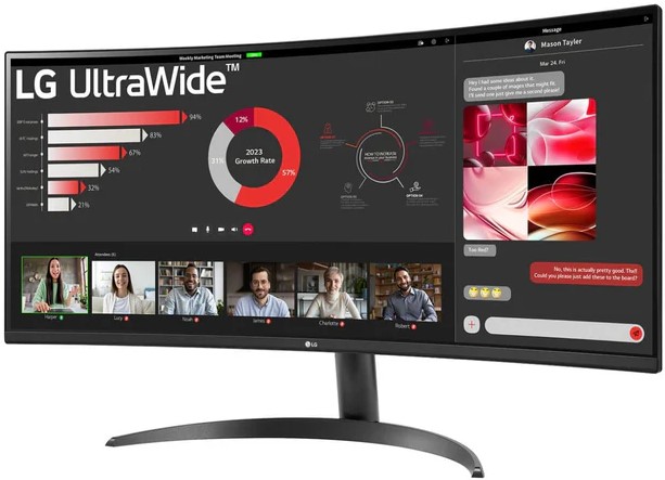 LG UltraWide 34 Inch 34WR50QK-B Curved Monitor | 34WR50QK-B