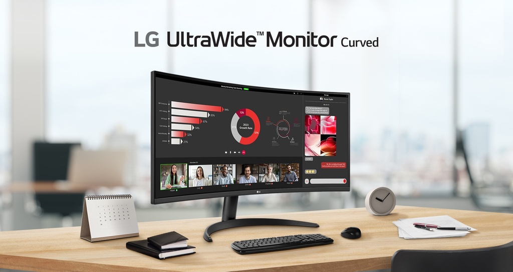 LG UltraWide 34 Inch 34WR50QK-B Curved Monitor | 34WR50QK-B