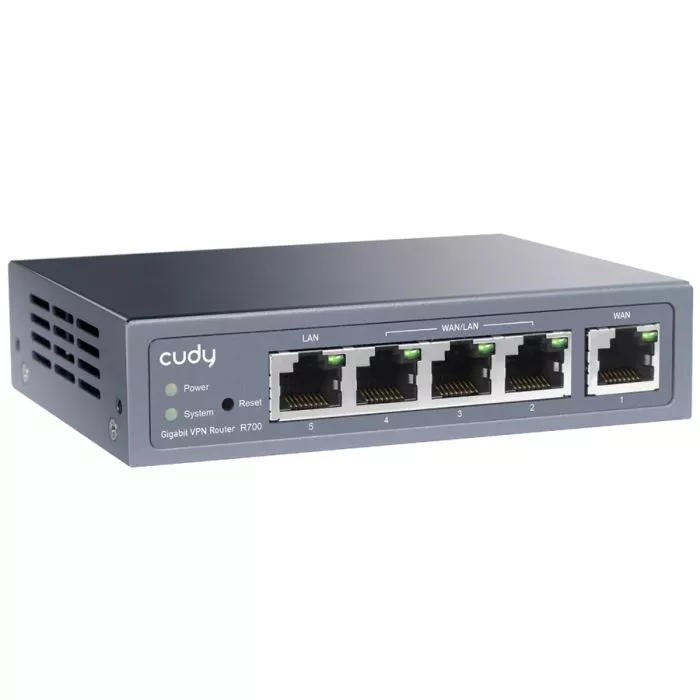 Cudy 5 Port Gigabit Multi-WAN VPN Router | R700