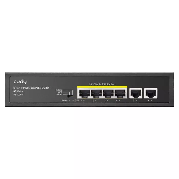 Cudy 6 Port Fast Ethernet 4 PoE 60W Switch | FS1006P