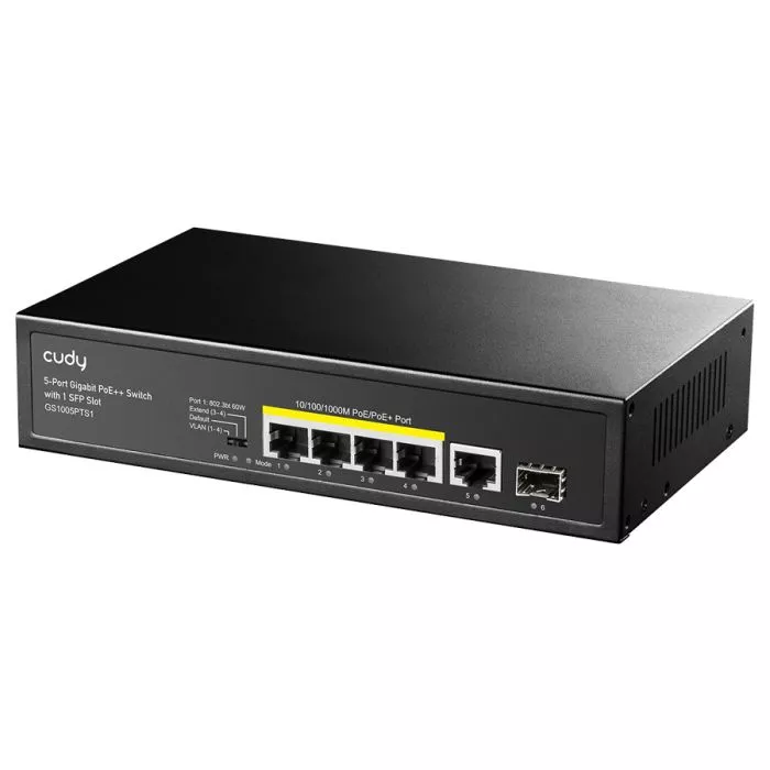 Cudy 5 Port Gigabit 4 PoE 120W 1SFP Switch | GS1005PTS1