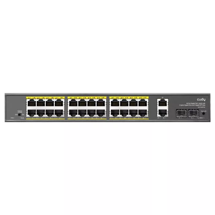 Cudy 24 Port Gigabit PoE 280W 2 Gigabit 2SFP Switch | GS1026PS2