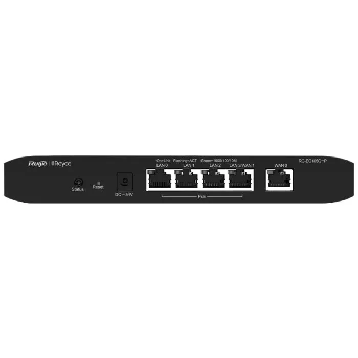 Reyee 5 Port Gigabit 2 WAN 4 PoE 54W Cloud Router | RG-EG105G-P