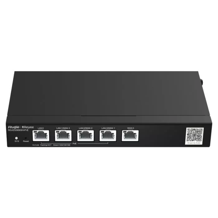 Reyee 5 Port Gigabit 4 WAN 4 PoE 60W Cloud Router | RG-EG305GH-P-E