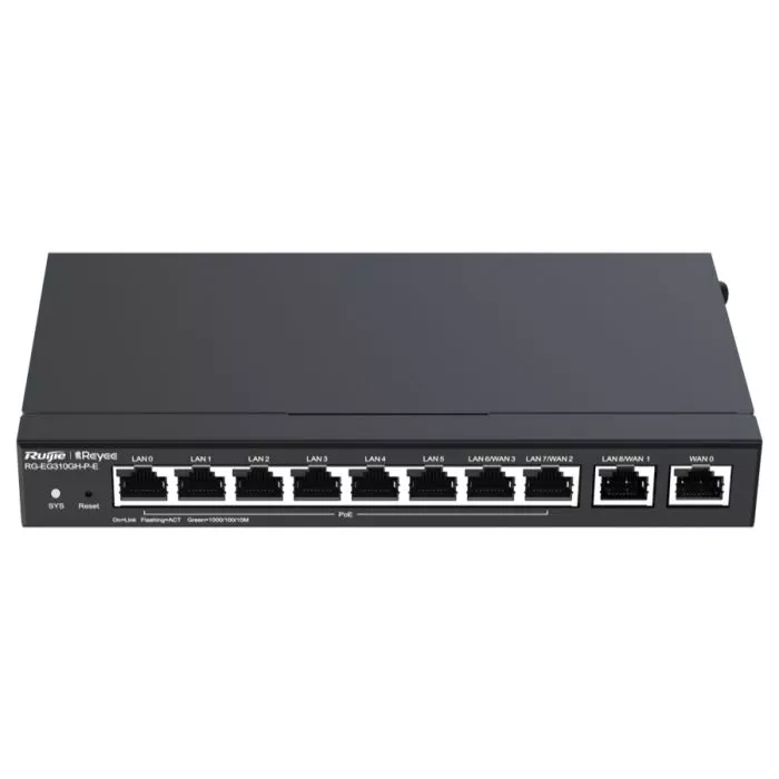 Reyee 10 Port Gigabit 4 WAN 8 PoE 110W Cloud Router | RG-EG310GH-P-E