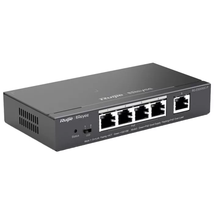 Reyee 5 Port Gigabit with 4 PoE 54W Smart Managed Switch | RG-ES205GC-P