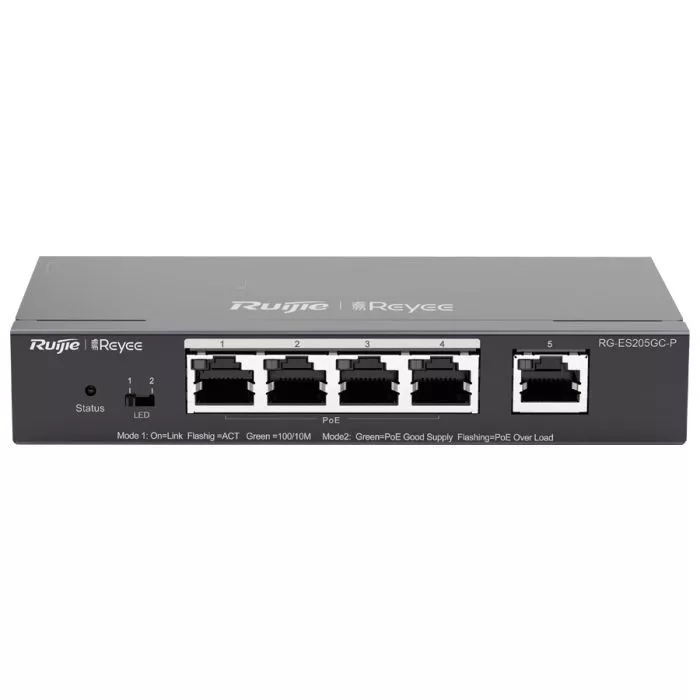 Reyee 5 Port Gigabit with 4 PoE 54W Smart Managed Switch | RG-ES205GC-P