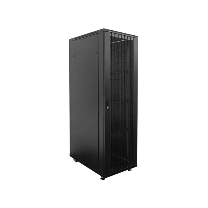 Linkbasic 42U 1M Deep Cabinet 4 Fans 3 Shelves & Perforated Steel Doors