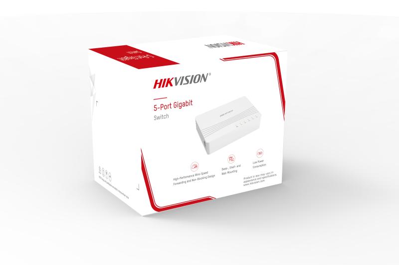 HiLook 5 Port Gigabit Unmanaged Desktop Switch | DS-3E0505D-E 