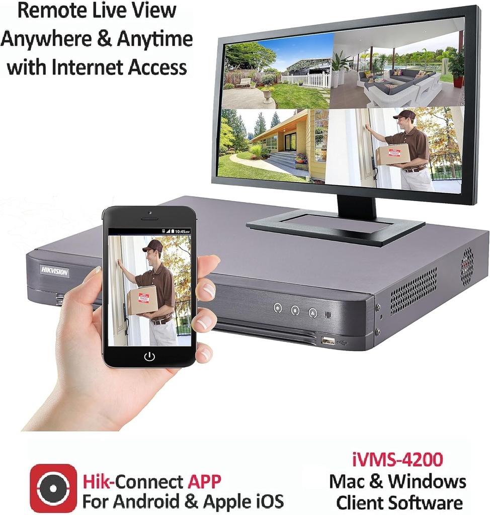 Hikvision 8-ch 1080P Mini 1U H.265 AcuSense DVR | IDS-7108HQHI-M1/S