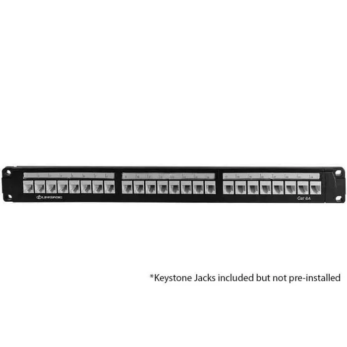 Linkbasic 24 Port Cat6a Rack Mount Patch Panel