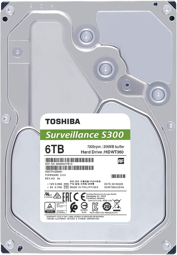 Toshiba S300 6TB Surveillance Hard Drive | HDKPB06Z0A01