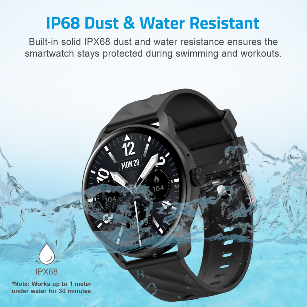 MT410 Smart Watch 1.39” HD IPX68 with BT Calls Sports Black | A61541-B
