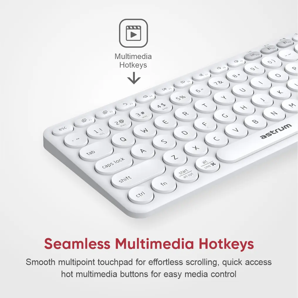 ASTRUM KEYBOARD MINI DUAL BT WL BLACK | KT200 