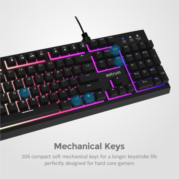 Astrum Backlit Wired Mechanical Gaming Keyboard | KM350