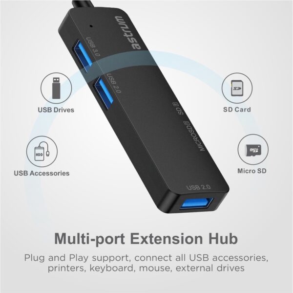 UH020 USB 3.0 and Card Reader Multi-Port Hub