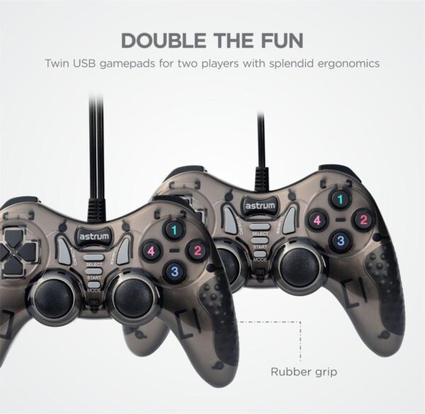 Astrum Vibration USB Twin Wired Gamepads for PC | GP230 