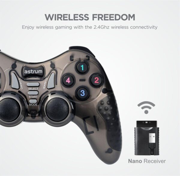 Astrum 5 in 1 Wireless Dual Shock Joystick Gamepad | GW520