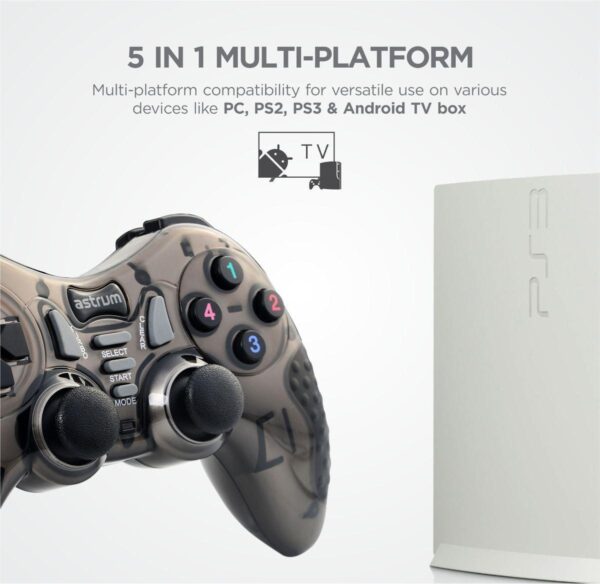 Astrum 5 in 1 Wireless Dual Shock Joystick Gamepad | GW520