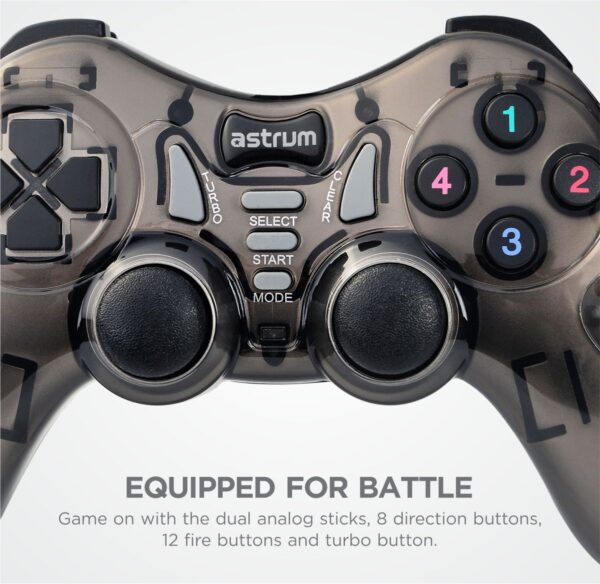 Astrum 5 in 1 Wireless Dual Shock Joystick Gamepad | GW520