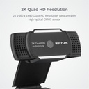 WM200 2K Quad HD USB Webcam with Mic and Tripod