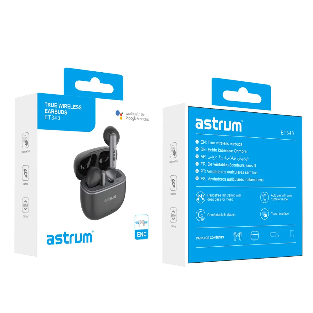 Astrum ET340 ENC True Wireless Bluetooth Earbuds | A10534-B