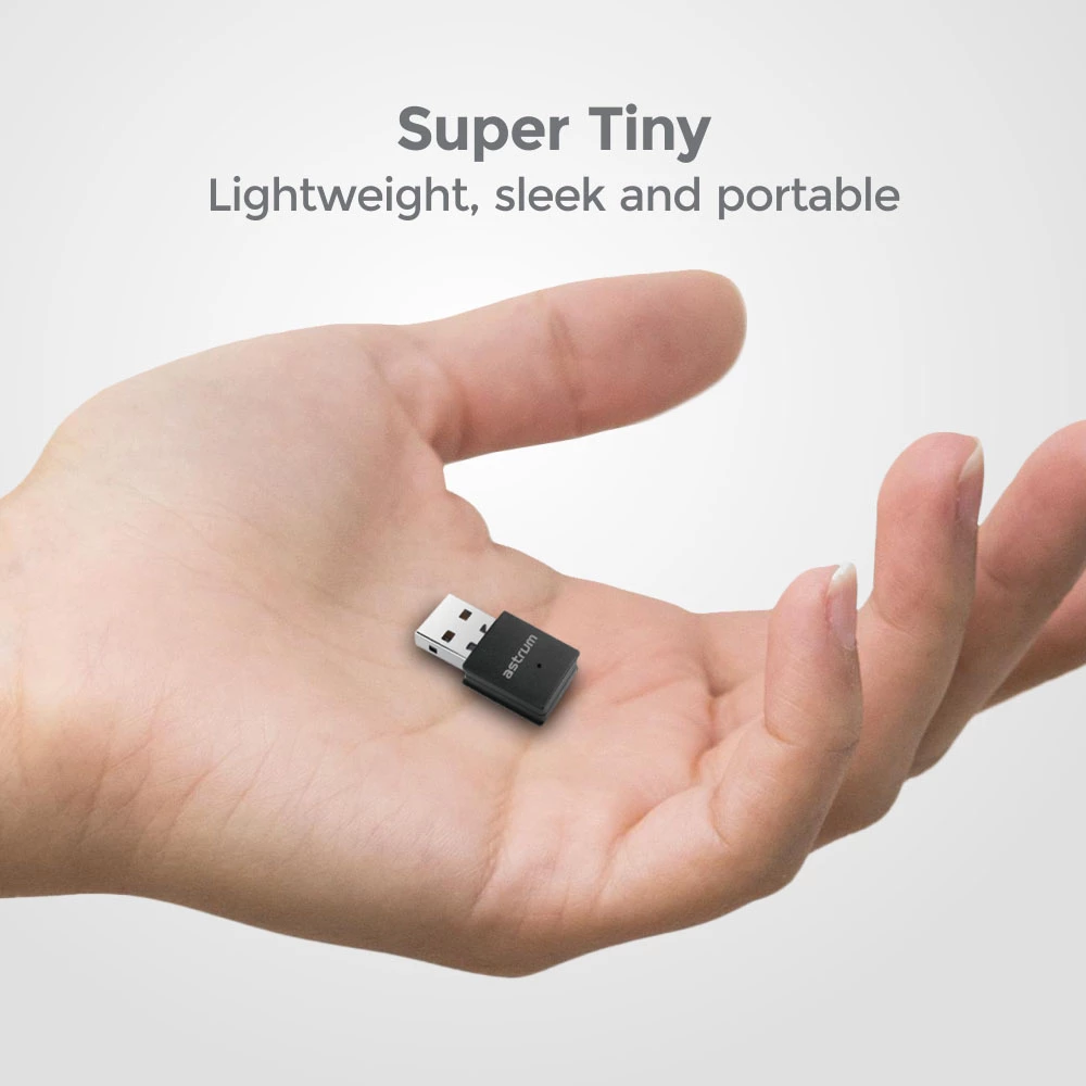 ASTRUM NA300 WIRELESS ADAPTER 300MBPS NANO BLACK |  A72030-B