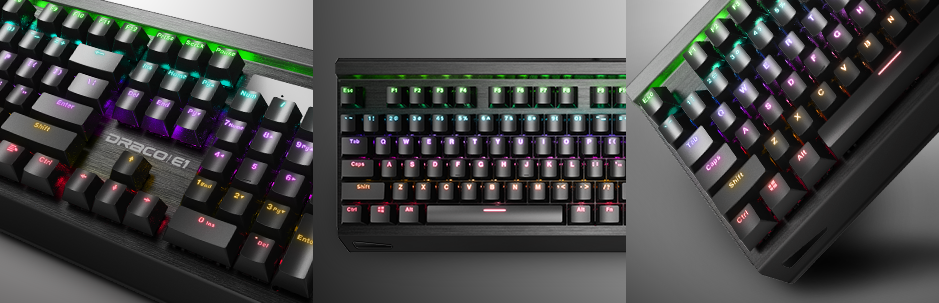 KWG Draco E1 Mechanical Neon Light Keyboard | DRACOE1